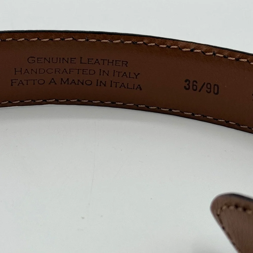 Joseph‎ Abboud Leather Belt 36 Black Brown Italy 1.75
